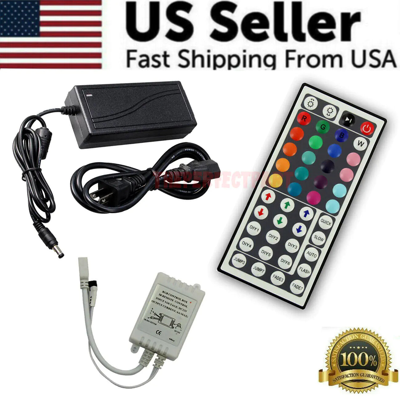 32FT RGB LED Strip Lights with Remote Control – Waterproof Light Kit for Bedroom & Home Decor