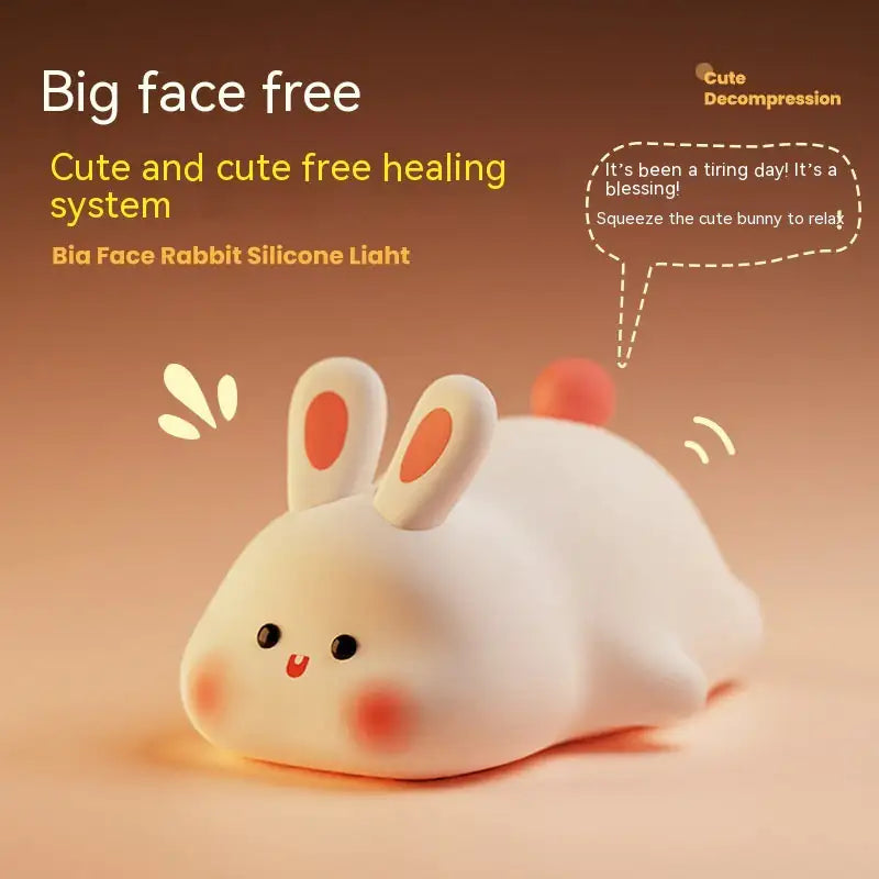 Bunny Touch Night Light — Soft Silicone Kids Bedside Lamp (Rechargeable)