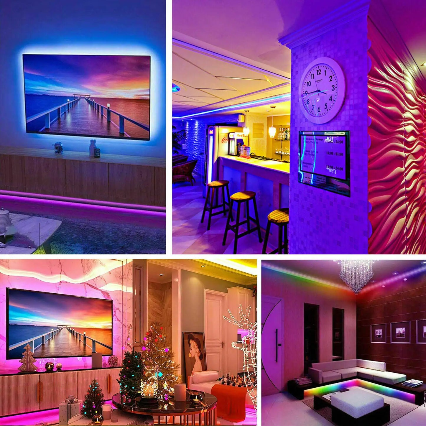 32FT RGB LED Strip Lights with Remote Control – Waterproof Light Kit for Bedroom & Home Decor