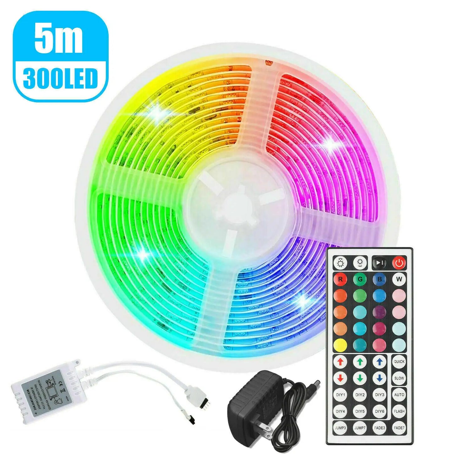 32FT RGB LED Strip Lights with Remote Control – Waterproof Light Kit for Bedroom & Home Decor